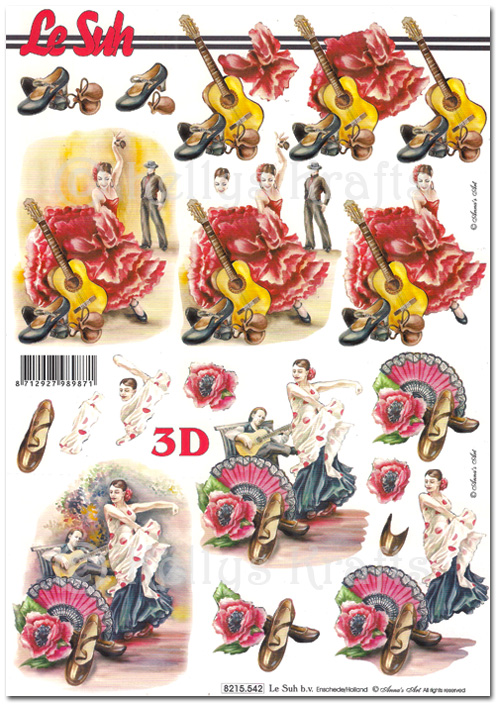 3D Decoupage A4 Sheet - Dancing (8215542)