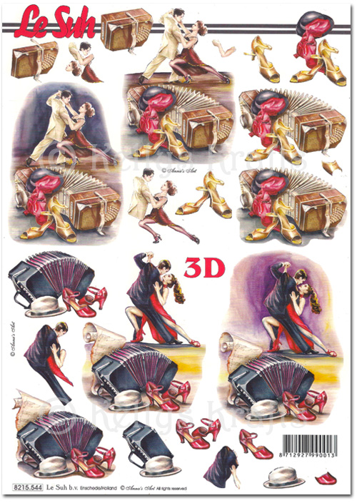3D Decoupage A4 Sheet - Dancing (8215544)
