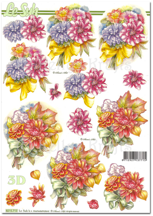 3D Decoupage A4 Sheet - Floral (8215713)