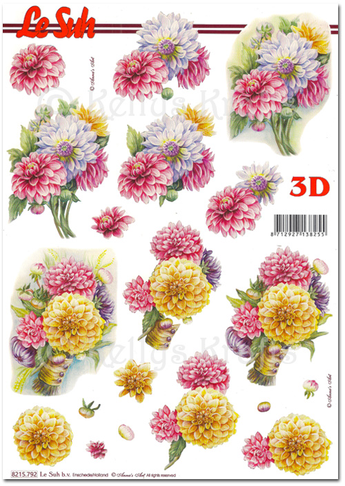 3D Decoupage A4 Sheet - Floral (8215792)