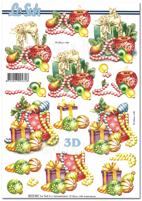 (image for) 3D Decoupage A4 Sheet - Christmas Gifts & Decorations (8215442)