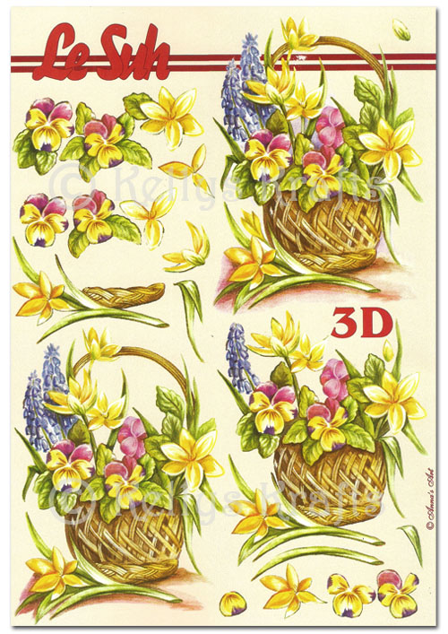 3D Decoupage A5 Sheet - Floral/Flowers (345609-02)