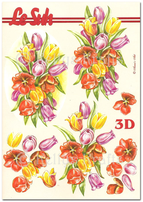 3D Decoupage A5 Sheet - Floral/Flowers (345609-03)