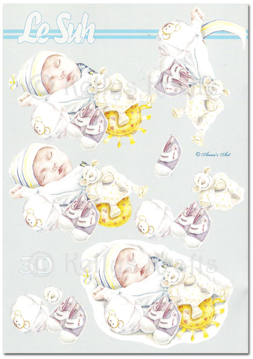 (image for) 3D Decoupage A5 Sheet - Baby Theme (345668-08)