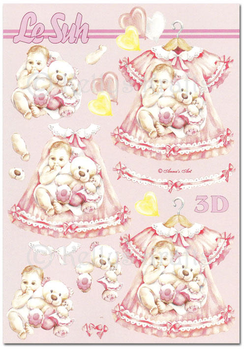 (image for) 3D Decoupage A5 Sheet - Baby Theme (345668-09)