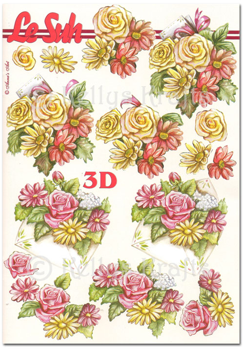 (image for) 3D Decoupage A5 Sheet - Floral/Flowers (345615-01)