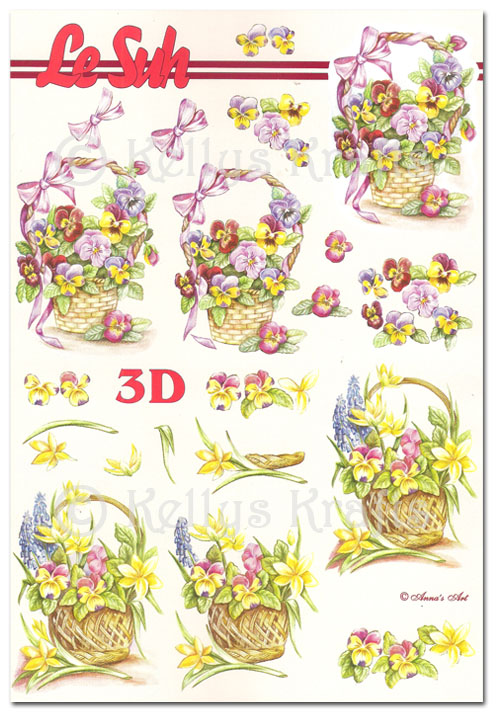 3D Decoupage A5 Sheet - Floral/Flowers (345615-06)
