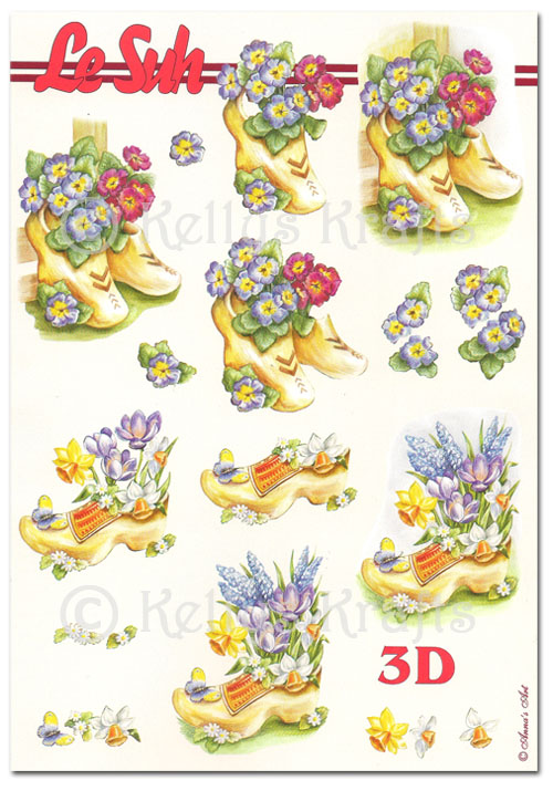 (image for) 3D Decoupage A5 Sheet - Floral/Flowers (345615-07)
