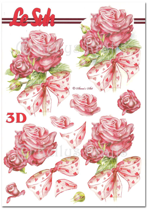 (image for) 3D Decoupage A5 Sheet - Floral/Flowers (345667-01)