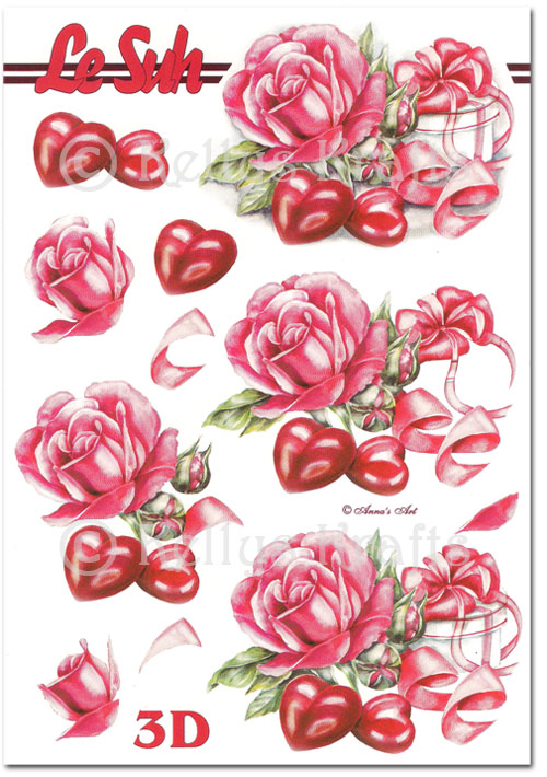 (image for) 3D Decoupage A5 Sheet - Floral/Flowers (345667-04)