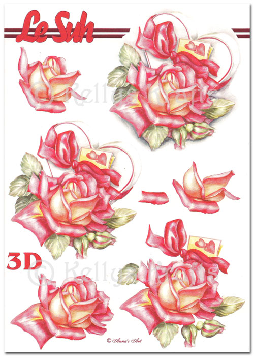 (image for) 3D Decoupage A5 Sheet - Floral/Flowers (345667-05)