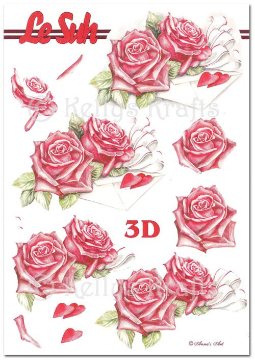 (image for) 3D Decoupage A5 Sheet - Floral/Flowers (345667-06)