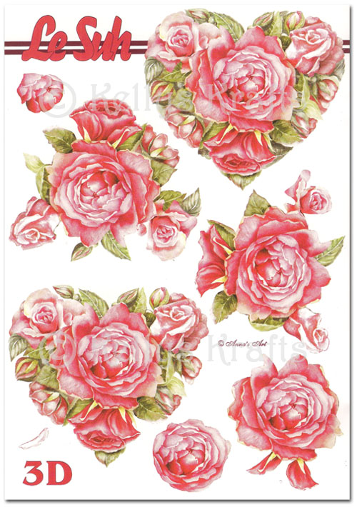 (image for) 3D Decoupage A5 Sheet - Floral/Flowers (345667-08)