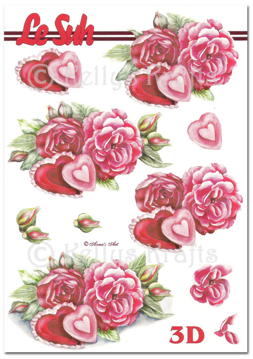 (image for) 3D Decoupage A5 Sheet - Floral/Flowers (345667-09)
