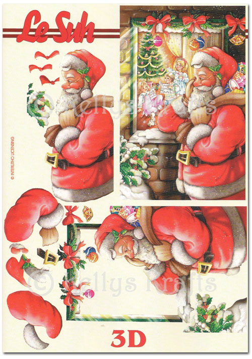 3D Decoupage A5 Sheet - Father Christmas (345607-01)