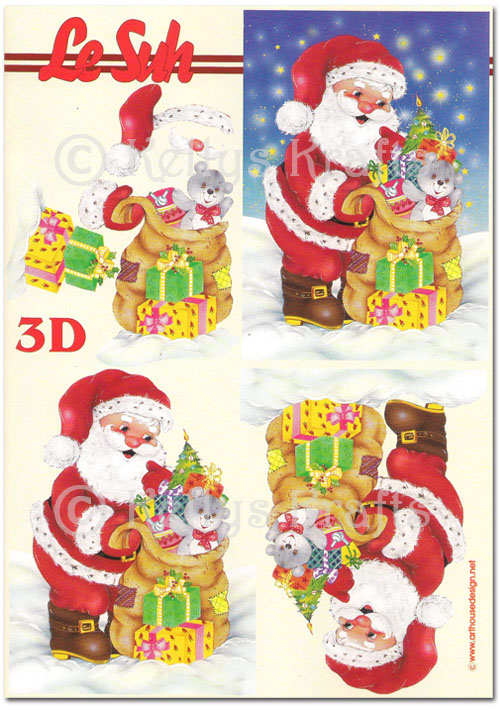 (image for) 3D Decoupage A5 Sheet - Father Christmas (345607-05)