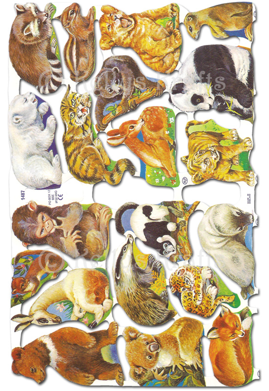 Die Cut Motif Sheet - Wildlife Animals (1487)