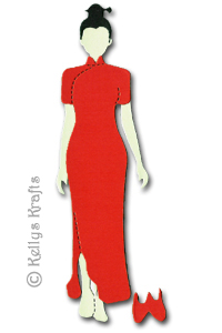 Lady Doll Oriental Dress Kit, Red (makes 5)