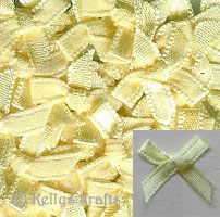 Pack of Pale Yellow Fabric Ribbon Bows