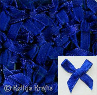 Pack of Deep Blue Fabric Ribbon Bows