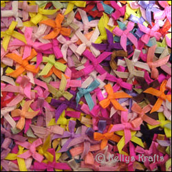 1 Large Packet of Mixed Coloured Ribbon Bows (approx 100 bows)