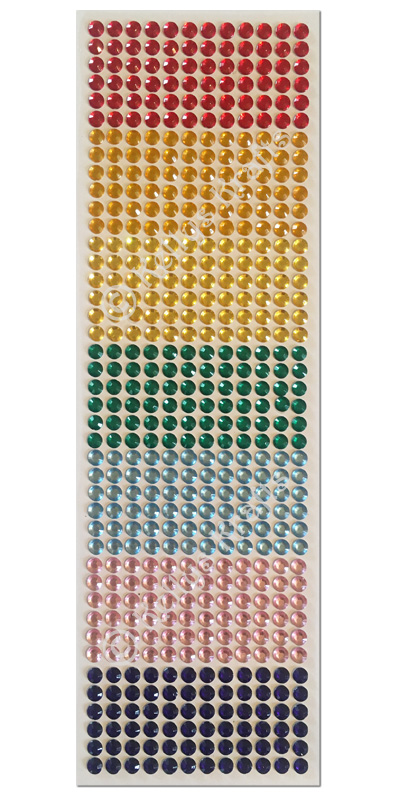Adhesive Flatback Coloured Gems, 6mm Diameter (504 Pieces) SCDOT027