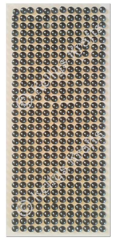 Adhesive Flatback Grey Pearls, 6mm Diameter (372 Pieces) SCDOT048