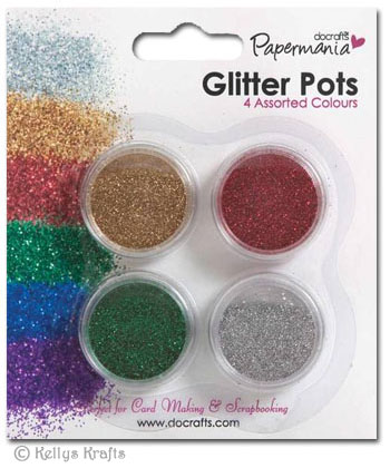 (image for) Glitter Pots - Red, Green, Silver, Gold (4 Pack) PMA431001
