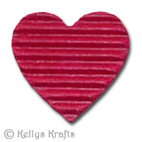 Die Cut Corrugated Red Hearts (Pack of 5)