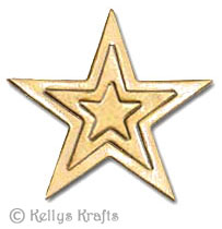 Shiny Gold Die Cut Stars (Pack of 5)