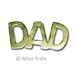 Gold Die Cut "DAD" Word (1 Piece)