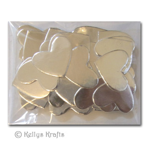 Hearts Die Cut Shapes, Silver (1 Packet)