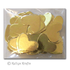 Hearts Die Cut Shapes, Gold (1 Packet)