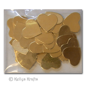 Hearts Die Cut Shapes, Gold (1 Packet)