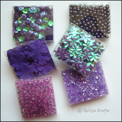 Mixed Embellishment Kit - Purple Theme