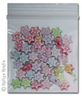 Resin Embellishments, Stars (Approx 100 Pieces)
