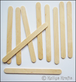 Wooden Craft Lolly/Lollipop Sticks (10 pieces)