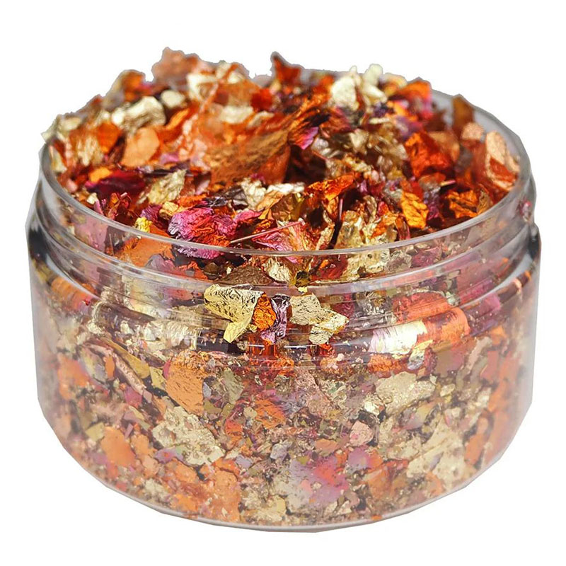 (image for) Cosmic Shimmer Gilding Flakes, Red Blaze (100ml tub)