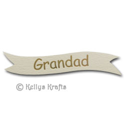 Die Cut Banner - Grandad, Gold on Cream (1 Piece)
