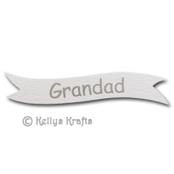 Die Cut Banner - Grandad, Silver on White (1 Piece)