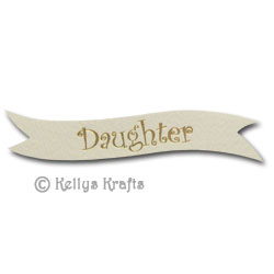 Die Cut Banner - Daughter, Gold on Cream (1 Piece)