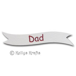 Die Cut Banner - Dad, Red on White (1 Piece)