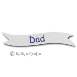 Die Cut Banner - Dad, Blue on White (1 Piece)