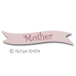 Die Cut Banner - Mother, Pink on Pink (1 Piece)