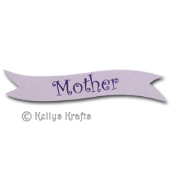 Die Cut Banner - Mother, Purple on Lilac (1 Piece)