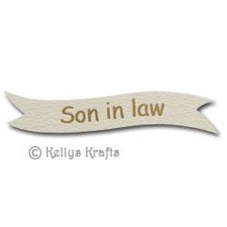 Die Cut Banner - Son in Law, Gold on Cream (1 Piece)