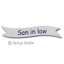 Die Cut Banner - Son in Law, Blue on White (1 Piece)