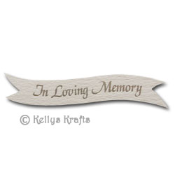 Die Cut Banner - In Loving Memory, Silver on White (1 Piece)