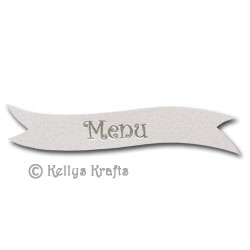 (image for) Die Cut Banner - Menu, Silver on White (1 Piece)