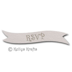 (image for) Die Cut Banner - RSVP, Silver on White (1 Piece)